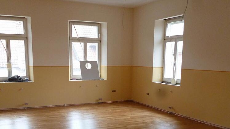 Der große Gruppenraum im Obergeschoss während der Bauarbeiten im Juli 2012. Foto:  privat