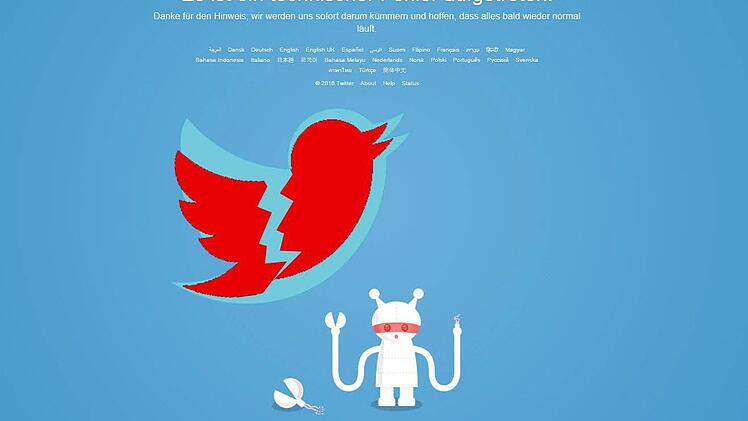 Screenshot der Twitter-Startseite am Dienstagmorgen. Fotocollage: Stefan reinmann