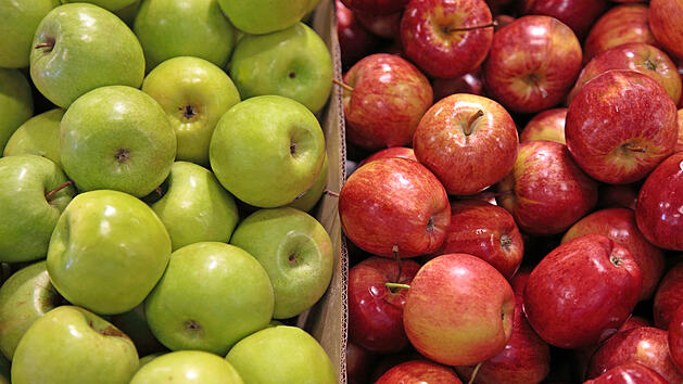 &Auml;pfel, Apfel, rot, gr&uuml;n, Obst