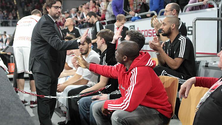 Beim Eurocup-Spiel gegen Djion saß Dawan Robinson erstmals auf der Bamberger Bank - allerdings nur als Zuschauer. Foto: sportpress