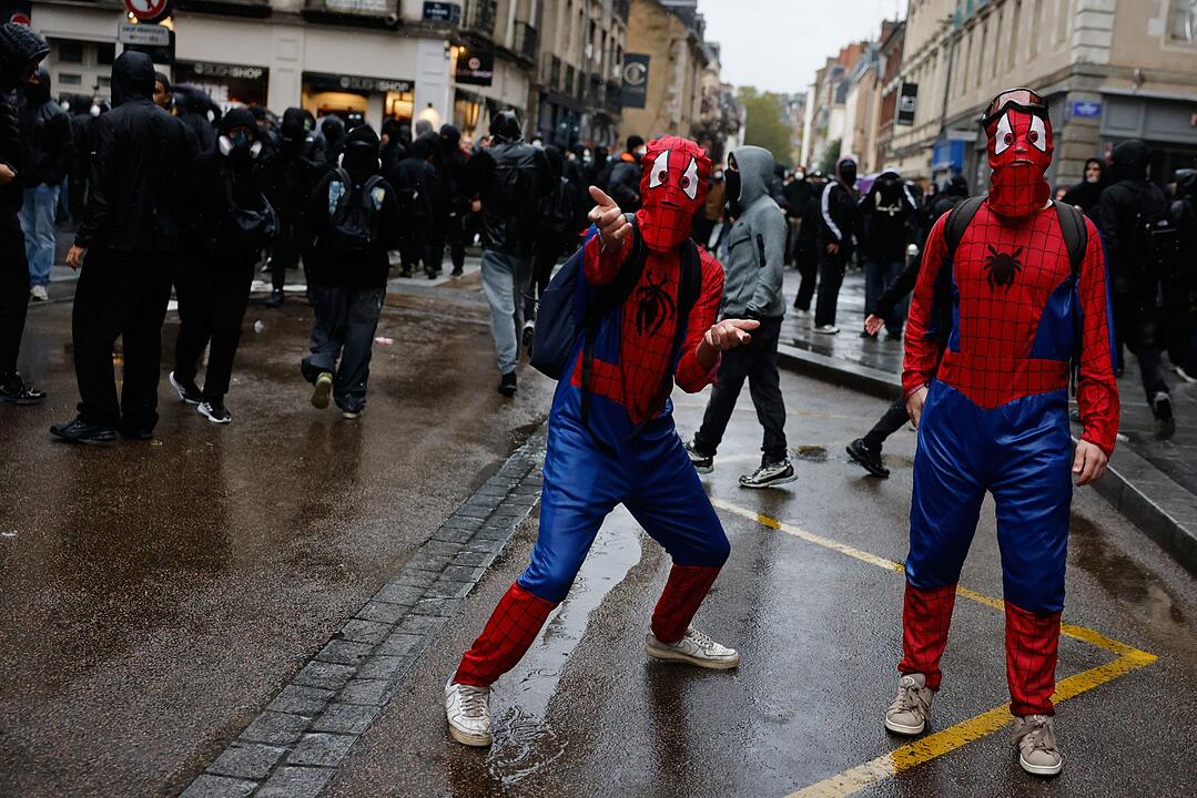 Proteste in  Rennes