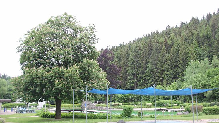 Die Kleinkinder sind im Plantschbecken durch ein Sonnensegel vor zu viel Sonneneinstrahlung geschützt.  Foto: Friedwald Schedel