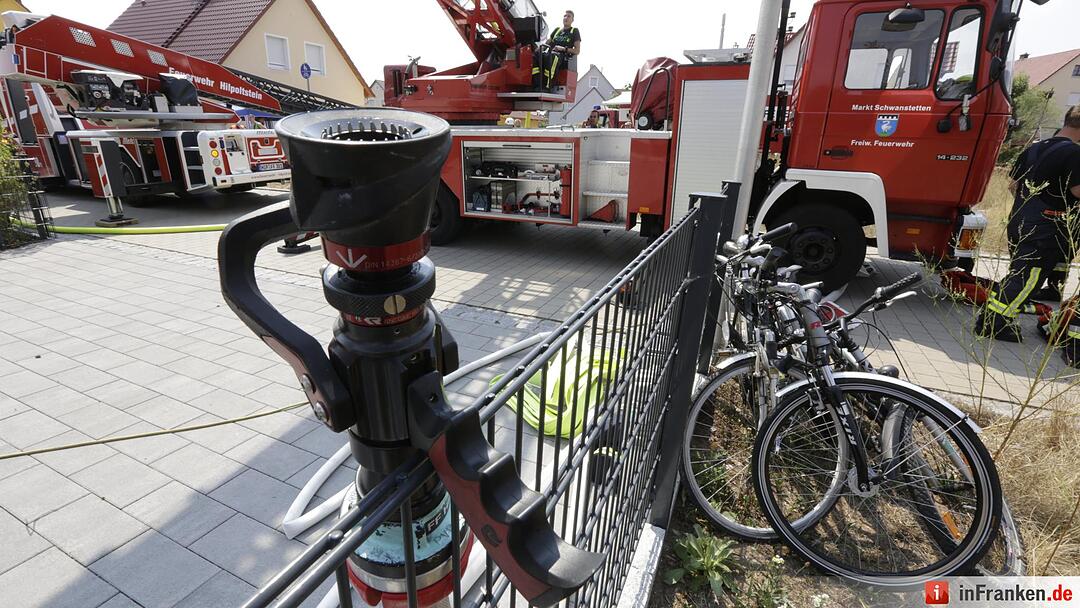 Wohnhausbrand in Allersberg - Feuerwehr verhindert schlimmeres