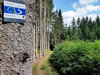 Der D&ouml;rnach-Steig f&uuml;hrt auf 7,6 Kilometern durch die h&uuml;gelige Landschaft bei Wallenfels. Foto: Archiv