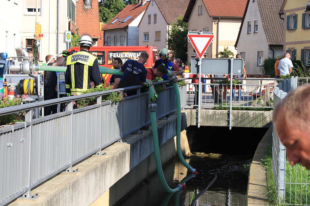 Güllefass läuft über – 1000 Liter  Jauche  gelangen in den Pünzenbach in Straßgiech