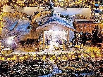 Gesamtansicht der Bergm&auml;nnischen Krippe in St.Wolfgang in Stockheim