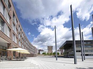 Der neu gestaltete Marktplatz in Ostfildern. Foto: p