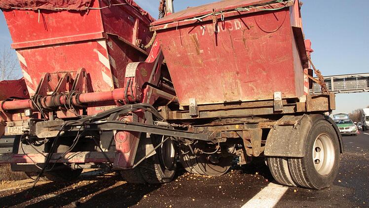 Der Unfallort auf der A 73 in Forchheim-Süd Foto: Josef Hofbauer