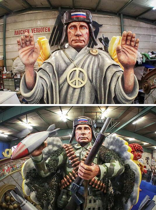 Motivwagen für Mainzer Rosenmontagszug