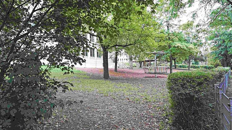Die Außenanlagen und der Spielplatz am Hort an der Carl-Platz-Schule werden neu gestaltet. Foto: Richard Sänger