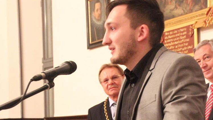 Bei der Ehrung von Santino Ricupero. Foto: Marco Meißner