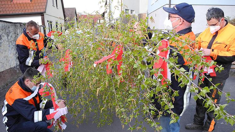 Bunte Bänder zieren die Baumkrone. Foto: ssp