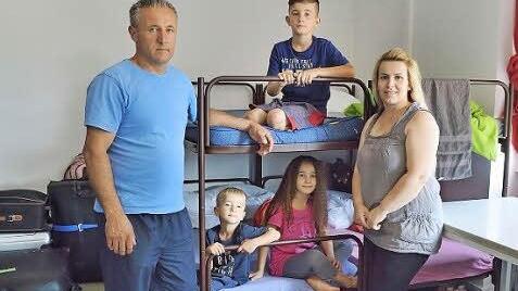 Eine Flüchtlingsfamilie aus dem Kosovo.