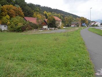 Auf diesem Grundstück an der B 173 zwischen Ruppenweg und Ruppen in Richtung Höfles linksseitig, soll ein Rewe-Lebensmittelmarkt mit Backshop und Café entstehen. Foto: K.- H. Hofmann