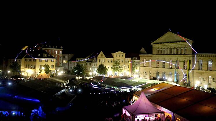 Lasershow beim Coburger SchlossplatzfestFoto: Timo Geldner
