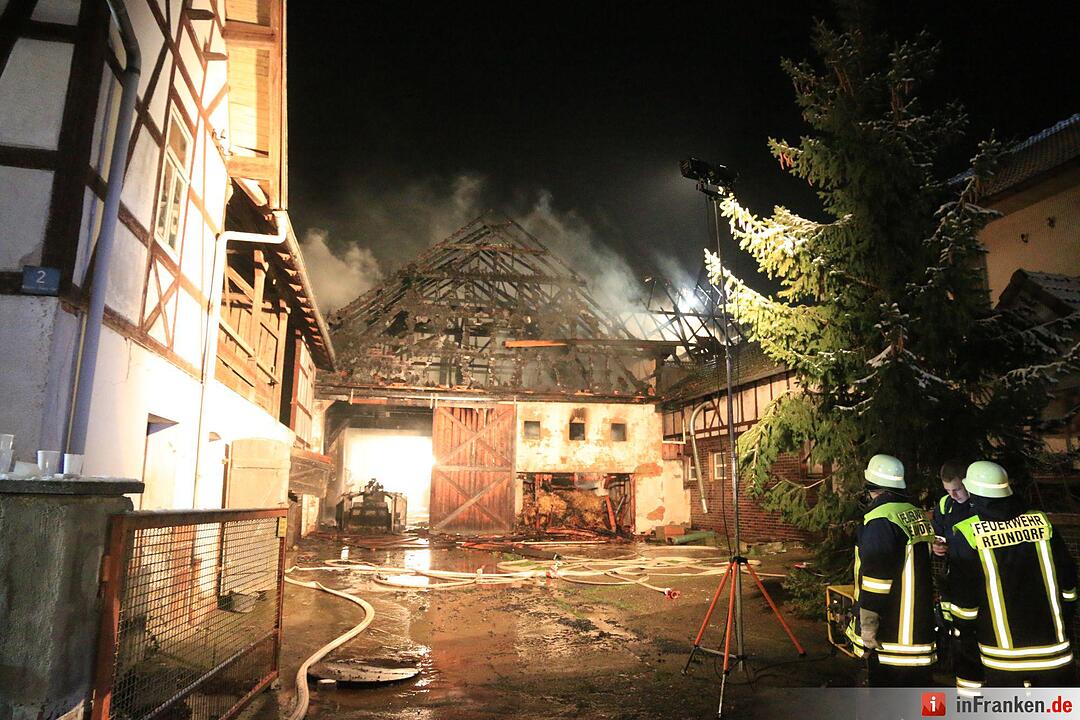 Scheunenbrand in Reundorf bei Lichtenfels