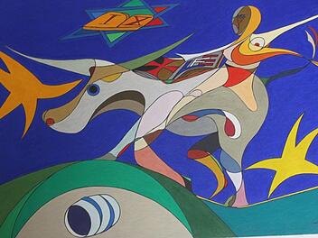 An den Duktus von Picasso erinnert Wilhelm Haegels "Europa". Foto: Matthias Einwag