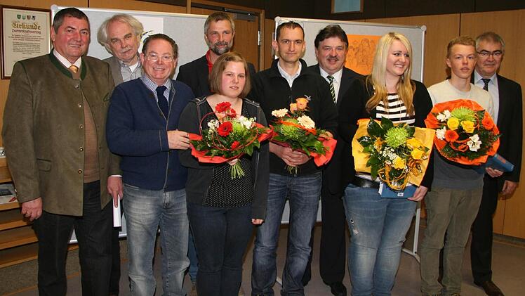 Die Kulmbacher Wettbewerbsteilnehmer mit Auszeichnungen.