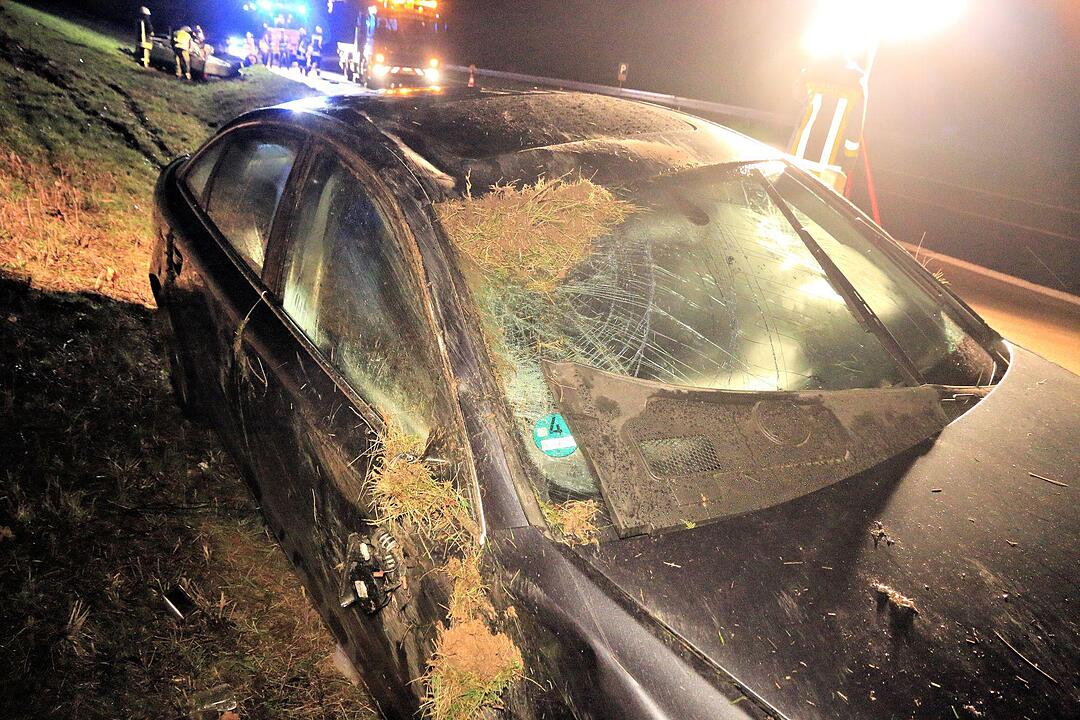 Nach Sturmböe: Unfall auf A3