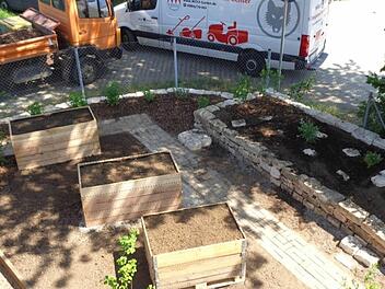 Der Schulgarten der Pestalozzischule Forchheim.