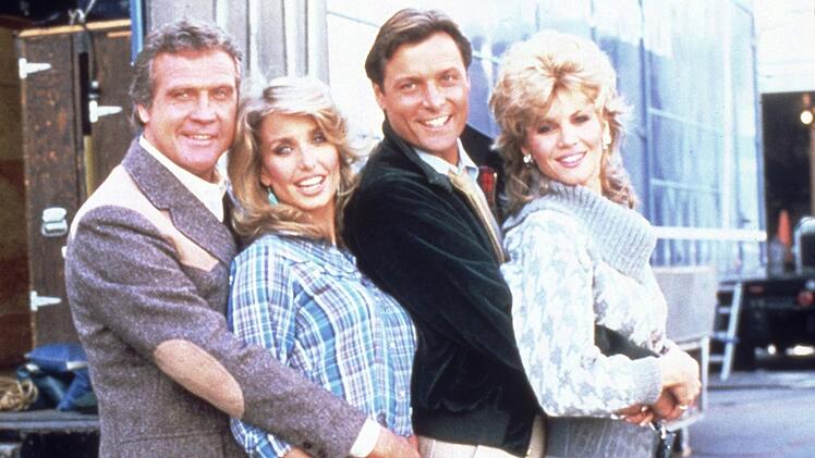 Markie Post (rechts) spielte seit Staffel zwei die Kautionshelferin Terri Michaels, die dem Team um Colt Seavers (Lee Majors, links) seine Auftr&auml;ge verschafft.
