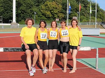 Martina Greithanner, Iris Heid, Katja Hofmann, Eva Wilm und Tanja Köhler sind Disziplintrainerinnen der TSV-Leichtathletik. Foto: TSV Münnerstadt