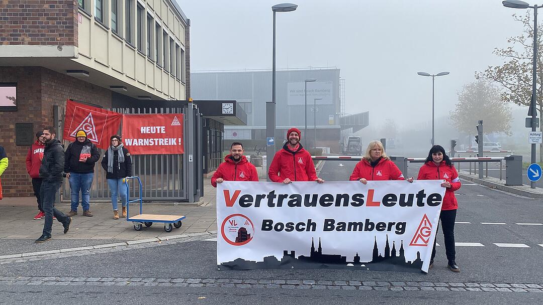 Bamberger Bosch-Belegschaft im Warnstreik - "heiße Woche" der IG Metall läuft