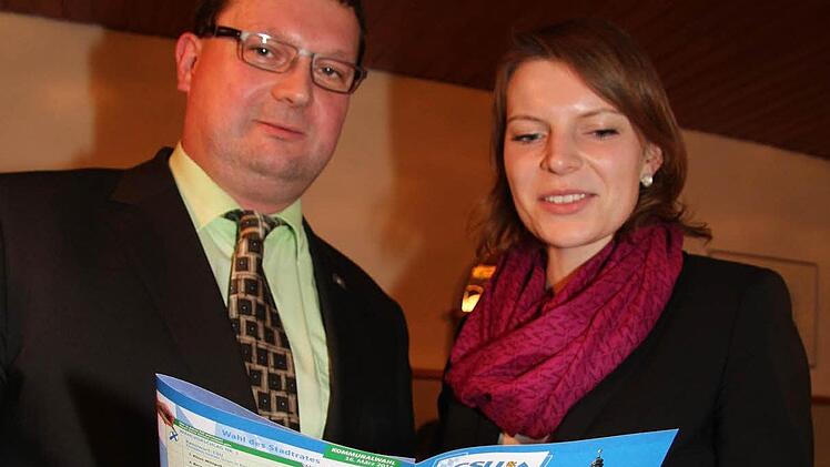 Bundestagsabgeordnete Emmi Zeulner beglückwünschte Klaus Witzgall zur Nominierung.