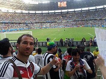 Frank Ortloff im Stadion beim Spiel Deutschland gegen Ghana Foto: privat