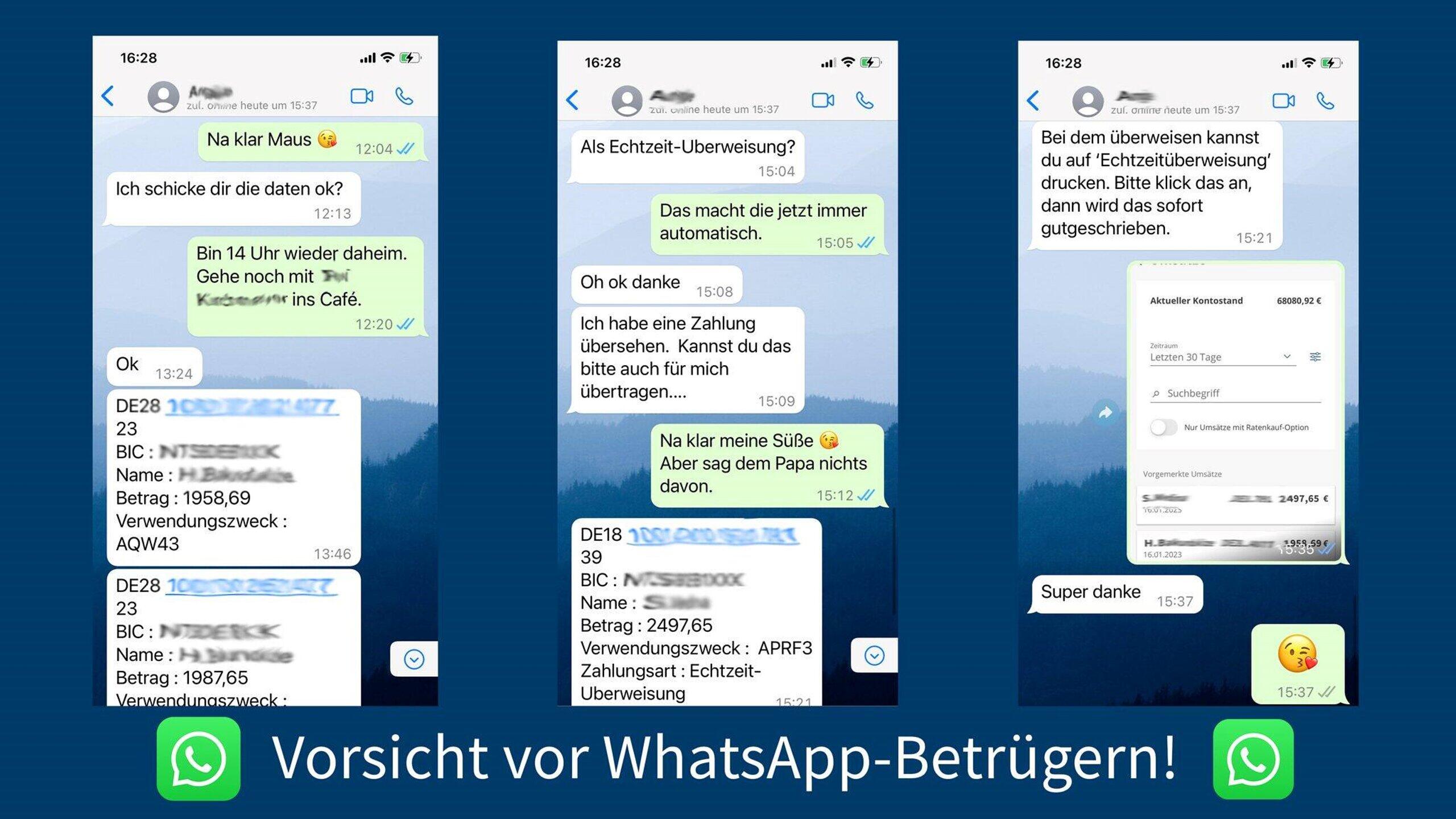 Polizei veröffentlicht WhatsAppChatverlauf "warnt bitte eure Angehörigen, Freunde und Bekannte!"