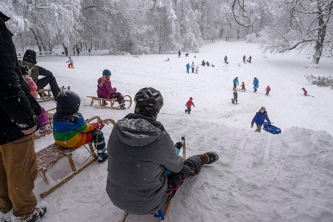 Wintereinbruch in Süddeutschland - München