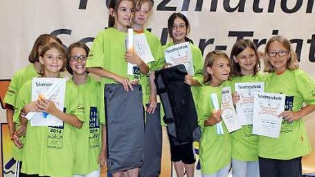 In der ersten Staffel-Startgruppe der Altersklasse A tummelte sich die geballte Girl-Power der Anton-Wölker-Grundschule.
