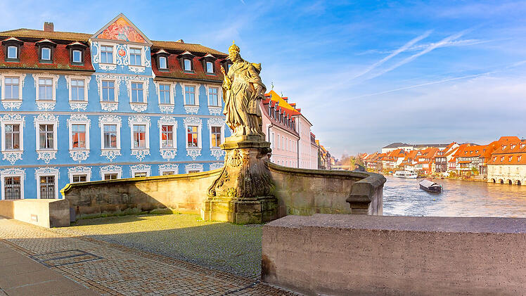 Bamberg, Altstadt, Untere Br&uuml;cke, Regnitz, Klein-Venedig
