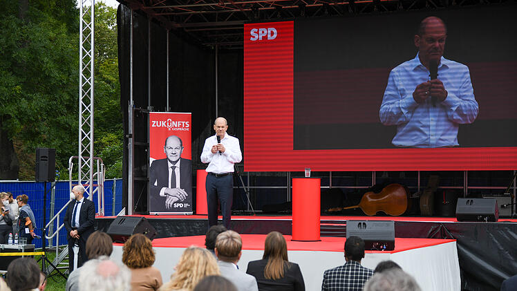 Bundestagswahl Nürnberg: olaf Scholz attackiert FDP