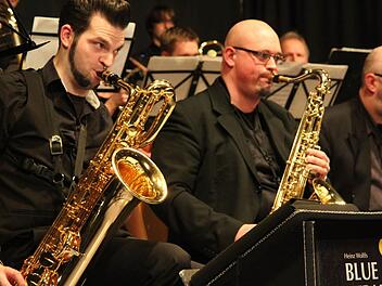 Das Blue-Train-Orchestra der Städtischen Musikschule Bamberg setzte hohe Maßstäbe. Foto: Sonja Adam