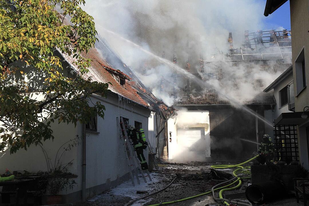 Brand in Schweinestall in Herzogenaurach