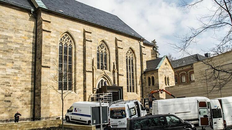 Impressionen aus der Pfarrkirche St. Augustin kurz vor dem Abschluss der Generalsanierung.Foto. Jochen Berger