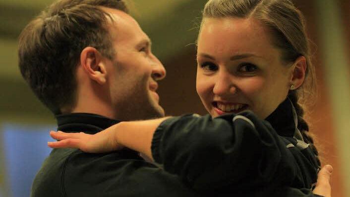 Désirée Ludloff und Markus Weiß auf dem Tanzparkett Foto: Katja Nauer