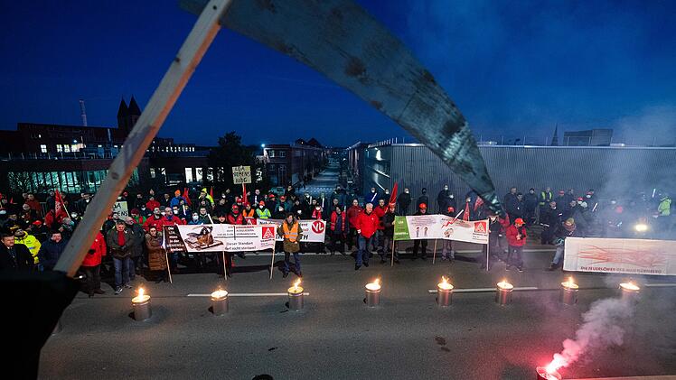 Siemens - Protest in N&uuml;rnberg der IG-Metall
