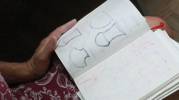 Blick in Sigrun Wassermanns Skizzenbuch