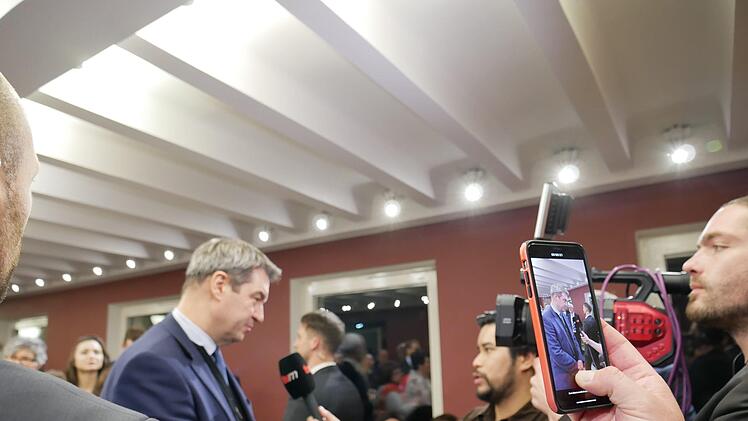 Ministerpräsident Markus Söder beim Neujahrsempfang in Münnerstadt.Heike Beudert