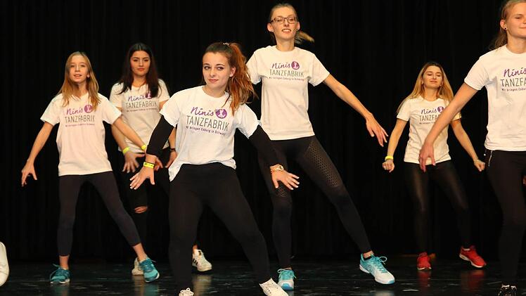 Ein flotten Hip-Hop-Tanz zeigten die Mädchen von "Ninis Tanzfabrik". Foto: Michael Stelzner