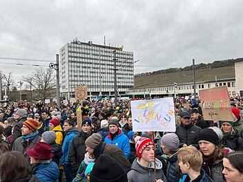 Demonstration in Würzburg: Etwa 5000 Teilnehmer protestieren gegen Rechts
