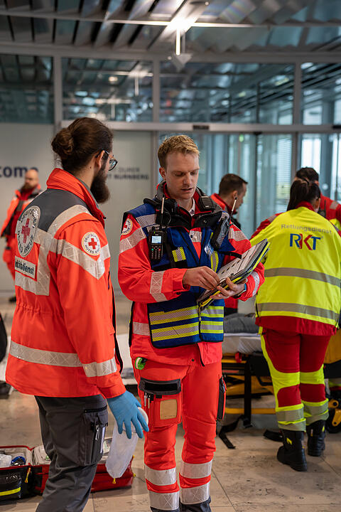 Großübung am Nürnberger Flughafen