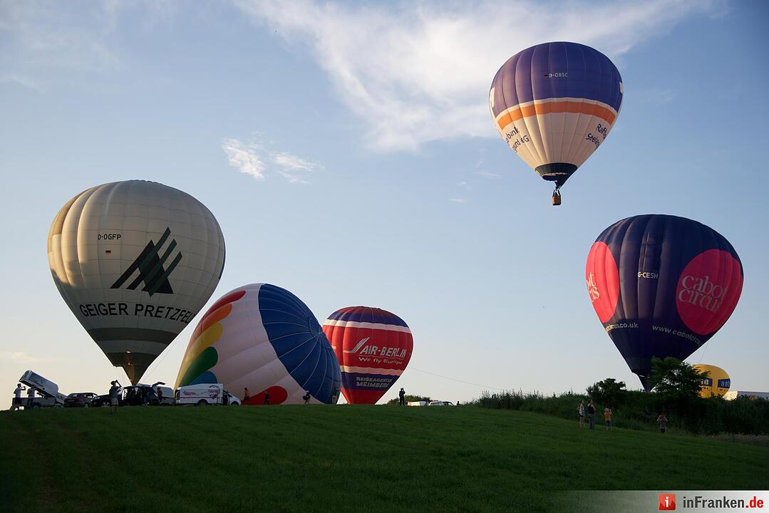 Jubiläumsausgabe: Zum 20. Mal hat die Raiffeisenbank Seebachgrund zu ihrem Ballonmeeting nach Hannberg eingeladen. Mehr als 2000 Menschen waren gekommen.