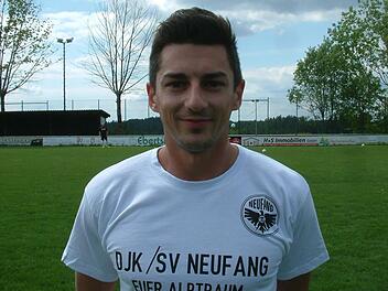 Frank Tucci, der Angreifer des DJK-SV Neufang, erhielt bei der Wahl in die Mannschaft des Jahres die meisten Stimmen. Foto: Hans Franz