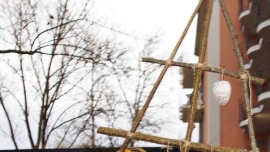 Ein sehr originelles St&uuml;ck hatte dieser Besucher beim Kutzenberger Weihnachtsmarkt erstanden.