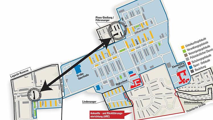 Den Großteil der US-Kaserne beansprucht die Bundespolizei.