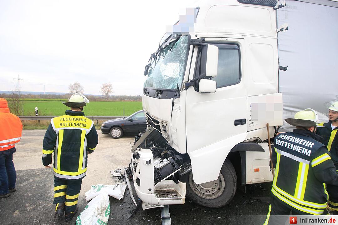 Lkw-Unfall auf A73 bei Buttenheim