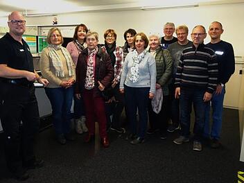 Interessante Einblicke erhielten die Besucher der Frauen Union aus Münnerstadt bei einer Besichtigung der Integrierten Leitstelle in Schweinfurt.Matthias Nöth